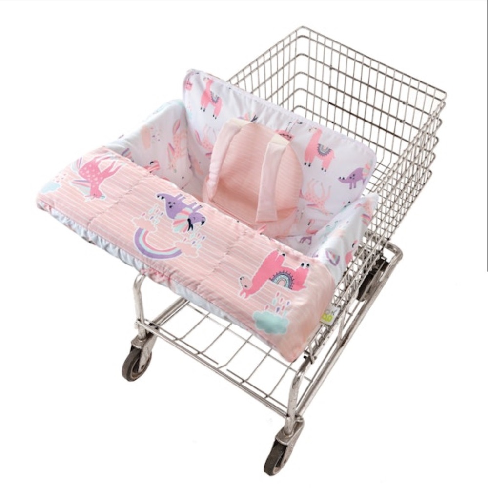 GOLDBUG VGUC Girls Dinosaur Unicorns Shopping Cart & High Chair Cover